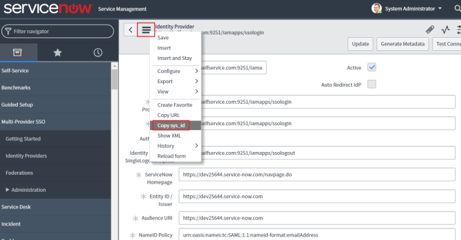 servicenow-self-service-connection